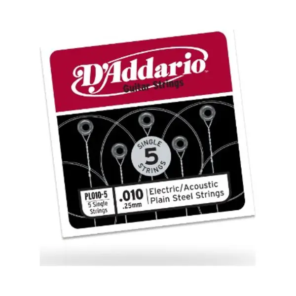 D'Addario PL010 Musikinstrumenten-Saiten Akustik/Elektrisch 1 Stück Stahlgitarre thumbnail