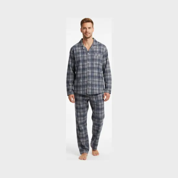 Heren Pyjama Gianvaglia 2502 Grijs/blauw Xl thumbnail