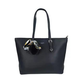 Flora&Co - Schoudertas/shopper - Soft - Geschikt Voor A4 Mappen Of Laptop - Zwart - Ideaal Voor School Of Werk