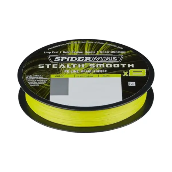 Spiderwire Stealth Smooth 8 New 2020, 150 M, Yellow, 8-Way Braided Line With Micro Coating, 0.06 Mm - 0.39 Mm, 5.4 Kg - 46.3 Kg, Abrasion Resistant thumbnail