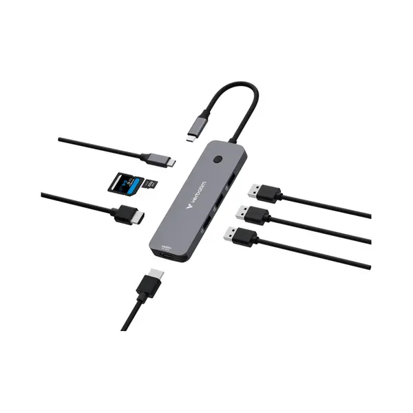 Verbatim Cmh-08 Usb Typ-C 5000 Mbit/s Silber thumbnail