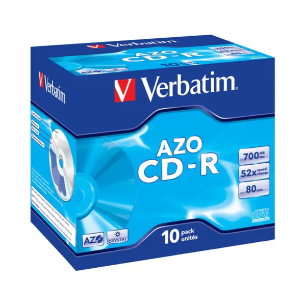 Verbatim Cd-R Azo Crystal 700 Mb 52x 10 Stück(e) thumbnail