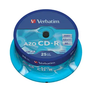 Verbatim Cd-R Azo Crystal 700 Mb 52x 25 stuk(s)