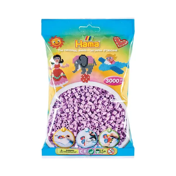 Hama Perlen Strijkkralen - Pastel Paars (96), 3000st. thumbnail