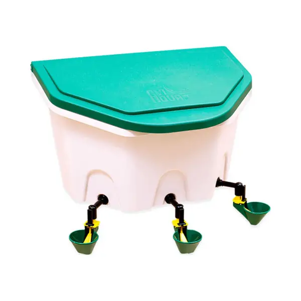 Olba AviAqua Drinkbak 8 Liter Met Drie Grote Drinkcupjes (Groen) Inclusief Wandmontage | Kippen | Konijnen | Kwartels | Kuikens | Siervogels | Pluimvee | thumbnail