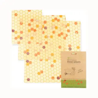 Beewise Biologische Bijenwas Doeken | 20% Off Sale | 3 Pack Combinatie S/M/L | Herbruikbaar | Plastic Vrij | Duurzaam Cadeau | Plastic-Free Alternative To