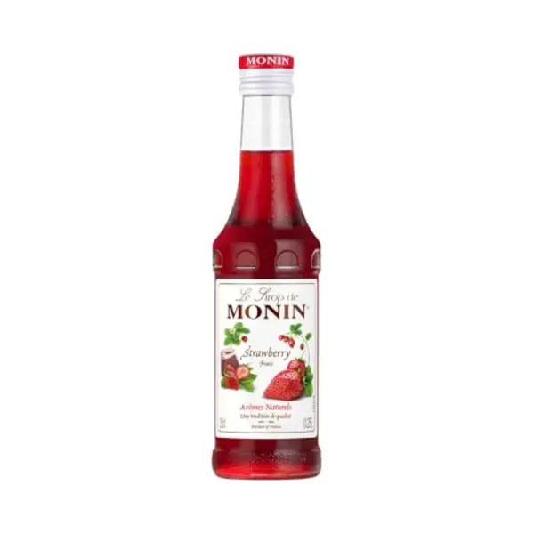 Monin Strawberry Syrup 25cl Bottle - Strawberry Cocktail Syrup Flavouring For Cocktails And Drinks thumbnail