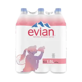 Evian Still Mineral Water, 1.5 L (Pack Of 6)