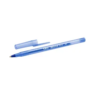 Bic Round Stic Classic M Blauw - Balpen- 8 Stuks