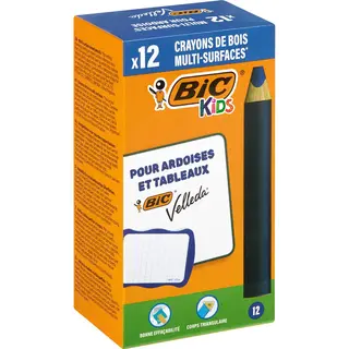 Bic Kids Multisurface - Kleurpotloden - Kinderen En Volwassenen - Blauw - Potlood - 12 Stuks