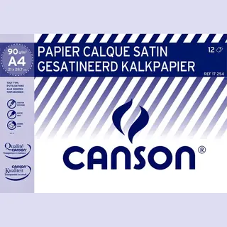 Canson Kalkpapier Gesatineerd - 12 Vel A4 Doorschijnend Voor Printen Op Papier