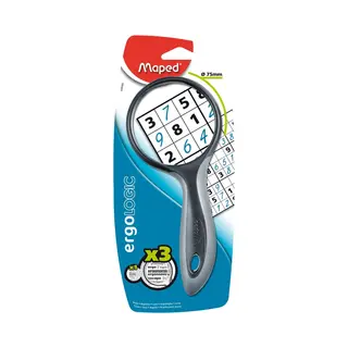Maped 039300 Vergrößerungsglas 3x Braun, Grau