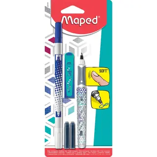 Maped Office Maped Roller Classic, Op Blister Met 2 Inktpatronen En 1 Inktwisser