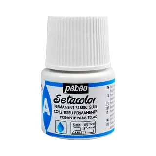 Pebeo Setacolor Fabric Paint Auxiliary Permanent Fabric Glue 45-Milliliter Bottle, White