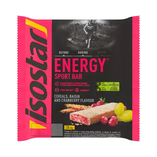 20x Isostar High Energy Sportreep Cranberry 3 X 40 Gr thumbnail
