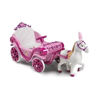 Huffy Princess Koets - 6V Met Interactief Paard - Roze
