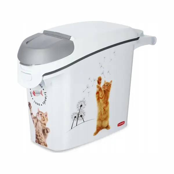 Curver Voedselcontainer Kat - 15L - 6KG - 23x51x36cm - Wit/Grijs thumbnail