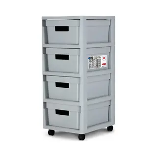 Curver Infinity 4 x 10l mit 4 Schubladen der Aufbewahrungstruhe