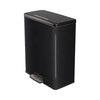 Curver Decobin Prullenbak - Rechthoekig - Soft-Close - 65L - Zwart