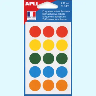 Apli 111841 etiket Rond Permanent Groen