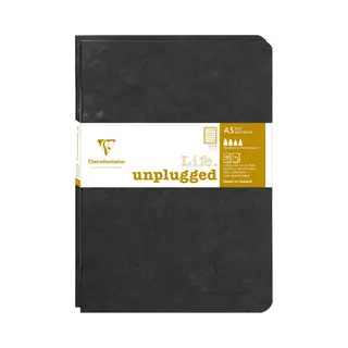 Clairefontaine 733171C - Age Bag Duo Set Aus 2 Notizheften 14, 8x21cm , Geheftet, 48 Blatt 90g, Liniert Schwarz, 1 Set