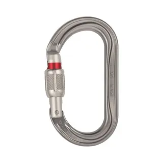 Petzl M33A Sl Kletterkarabiner, Verschlusskarabiner, D-Form, Aluminium, Grau, 1 Stück(e)