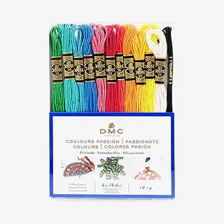 Dmc - Mouliné Garnpack Leidenschaft, 100% Baumwolle - 12 Stränge Mouliné Spécial Art. 117MC, Je 4 M Lang | Made In France