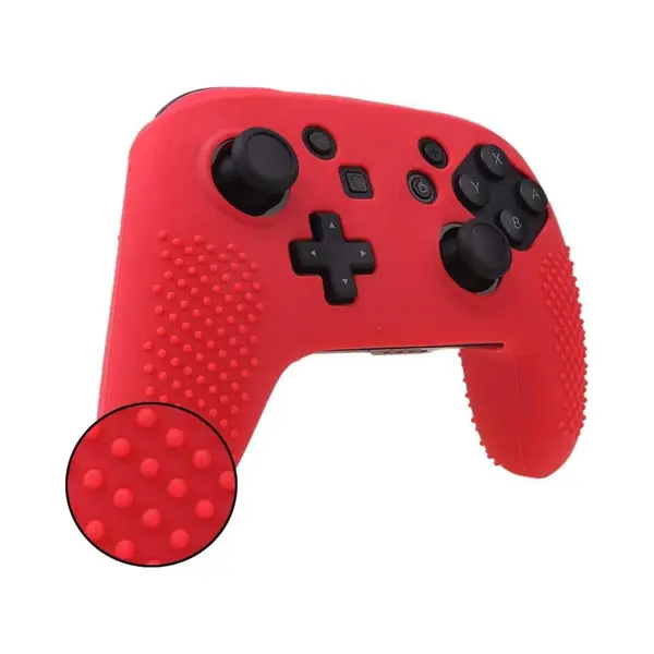 The Powerstore Silicone Hoes / Skin Voor Nintendo Switch Pro Controller Rood thumbnail