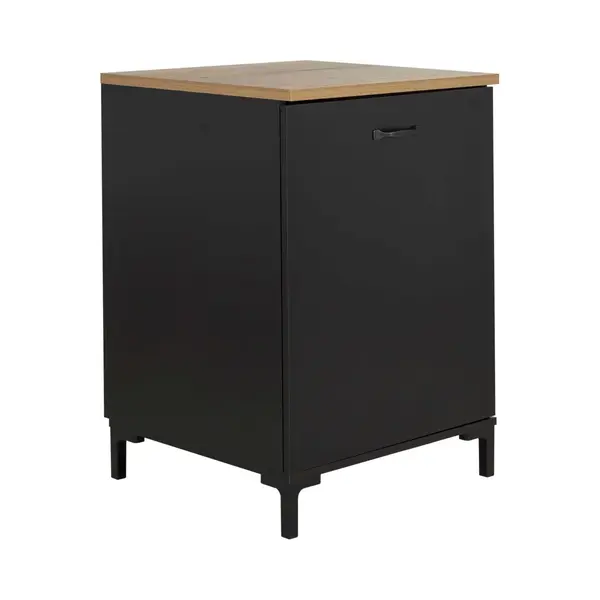Onderkast Manno 60cm Met 1 Deur - Zwart/eik - Gautier - Gami - Keuken Onderkast - Bruin; Zwart - Melamine; Spaanplaat thumbnail