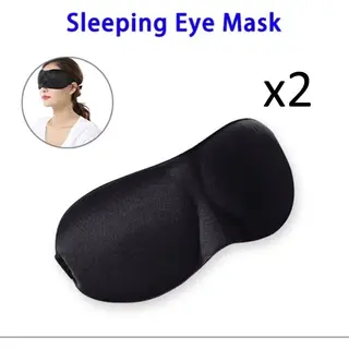 2x Zijden Verduisterende Slaapmasker Voor Volwassenen - Vrouwen En Mannen - Verstelbaar - Oogmasker - Nachtmasker - Reismasker - Slaap Masker - Oog