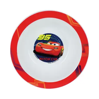 Disney Cars Bordje - Diep - D16 Cm - Kunststof - Ontbijtbord - Kinder/peuter Bordje