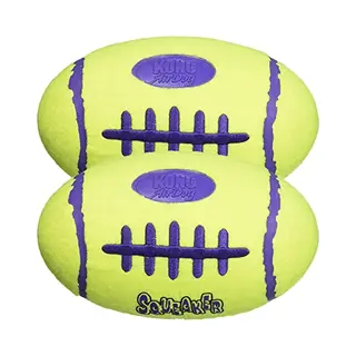 Kong Air Squeakers Football Medium - 5" Long (for Dogs 20-45 Lbs) - Pack Of 2