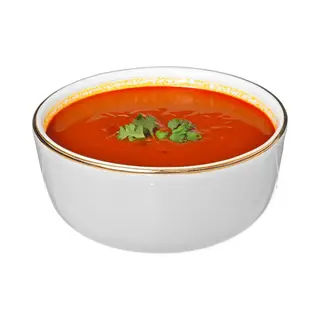 Secret De Gourmet Soepkommen/serveer Schaaltjes - Corona - Keramiek - D15 X H6.6 Cm - Wit/goud - Stapelbaar