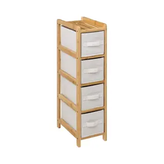 5 five simply smart 5five - Feines Regal Mit 4 Körben Tidy Box Aus Bambus