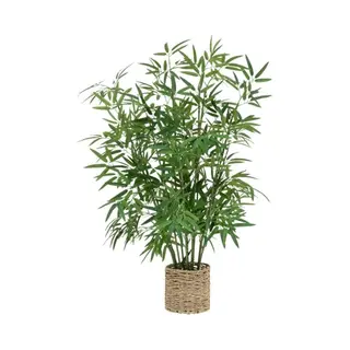 Atmosphera Createur D'interieur Atmosphera – Künstlicher Bambus Im Strohtopf, 100 Cm Hoch, Realistisches Aussehen – Dekorative Pflanze Für Innenräume, Wohnzimmer,