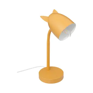 Atmosphera Kinderkamer Bureaulamp - Met Oortjes - Geel - Metaal - 18 X 12, 5 X 31 Cm - Tafellamp