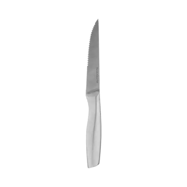 5Five Precision Keuken Steakmes Met Kartels - 1x Stuks - Rvs - Zilver - 23 Cm - Keuken En Bbq Mes thumbnail
