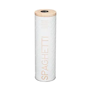 5five Five Spaghettidoos - Wit - Metaal - Relief - Luxe Voorraadpot/voorraadbus
