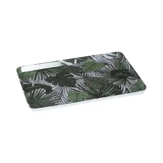 Secret De Gourmet Dienblad - Serveerblad - Jungle Print - 30 X 22 Cm - Groen - Rechthoek - Kunststof
