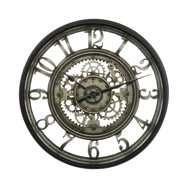 Atmosphera Wanduhr Meca Im Loft-stil, Ø 51 Cm, Grau thumbnail