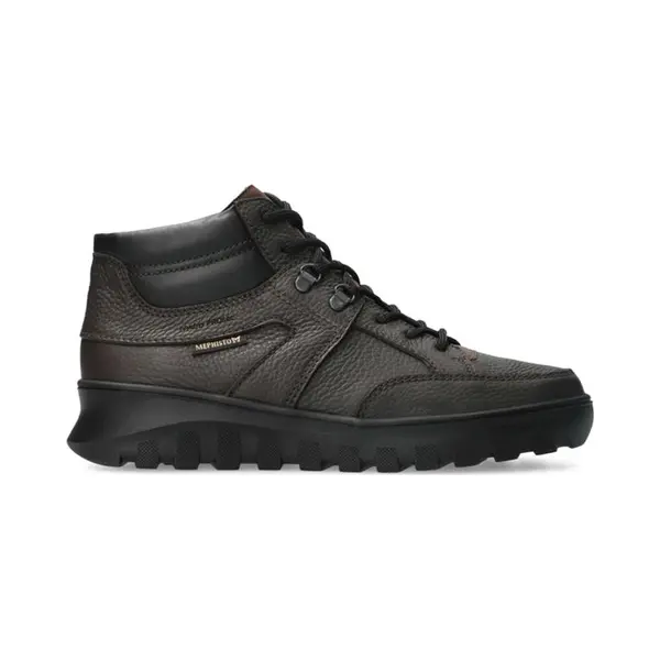 Mephisto Fosco Bottines à Lacets Hydro-Protect Grizzly En Cuir Lisse Marron Foncé, Marron, 45.5 Eu thumbnail