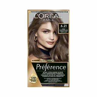 6x L'Oréal Préférence Permanente Haarkleuring 6.21 Zeer Licht Koel Bruin
