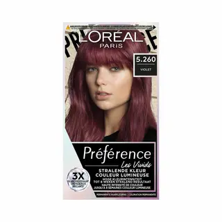 , L'Oréal Preference Vivids Permanente Haarkleuring 5.260 Violet