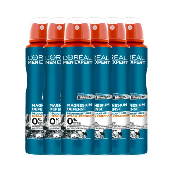 6x L'Oréal Men Expert Deodorant Spray Magnesium 150 Ml thumbnail