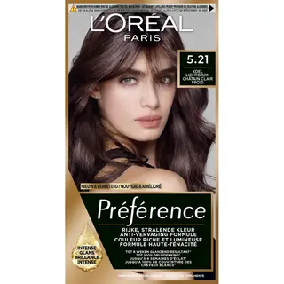 L'Oréal Paris, Haarkleur, L'Oreal Paris Preference 5.21 Cool Light Brown Hair Color (5.21 Koel Lichtbruin)