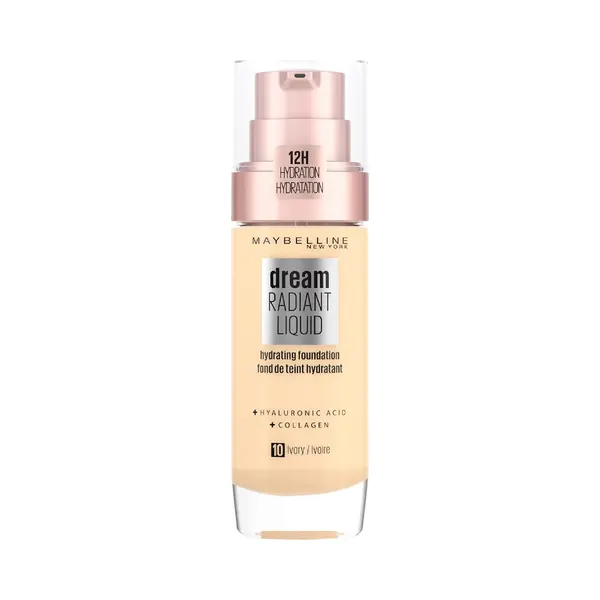 Maybelline Foundation, Dream Radiant Liquid Hydrating Foundation With Hyaluronic Acid And Collagen, Lightweight, Medium Coverage Up To 12 Hour thumbnail
