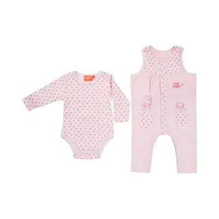 Paw Patrol 2-delige Set - Romper+Salopette - Katoen - Roze - Maat 74 (12 Maanden)