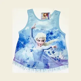 Disney Frozen Top - Met Tule - Blauw - Maat 116 (6 Jaar)
