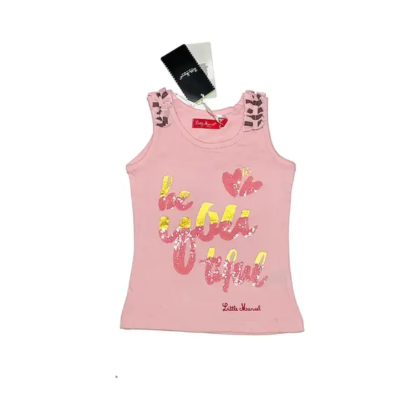 Little Marcel Meisjes Shirt - Roze - Pailletten - Maat 146/152 thumbnail