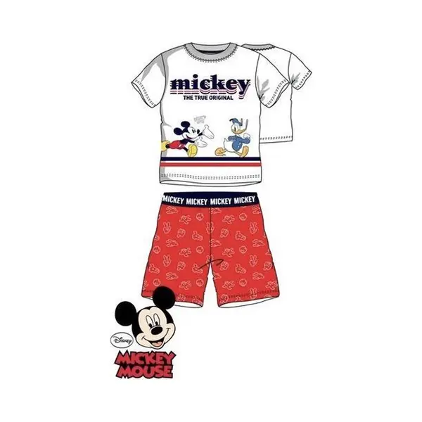 Disney Mickey Mouse Pyjama Shortama - Wit/rood - Maat 92/98 (3 Jaar) thumbnail